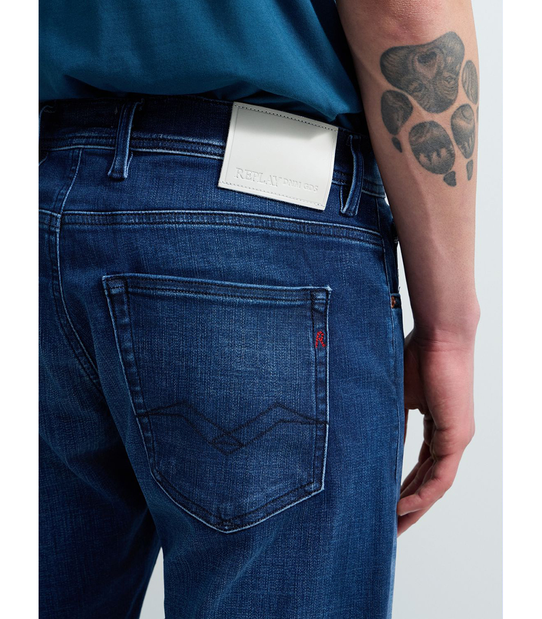 スリムストレートフィットGROVER Hyperflex Matrix ストレッチデニム 詳細画像 ブルー 6